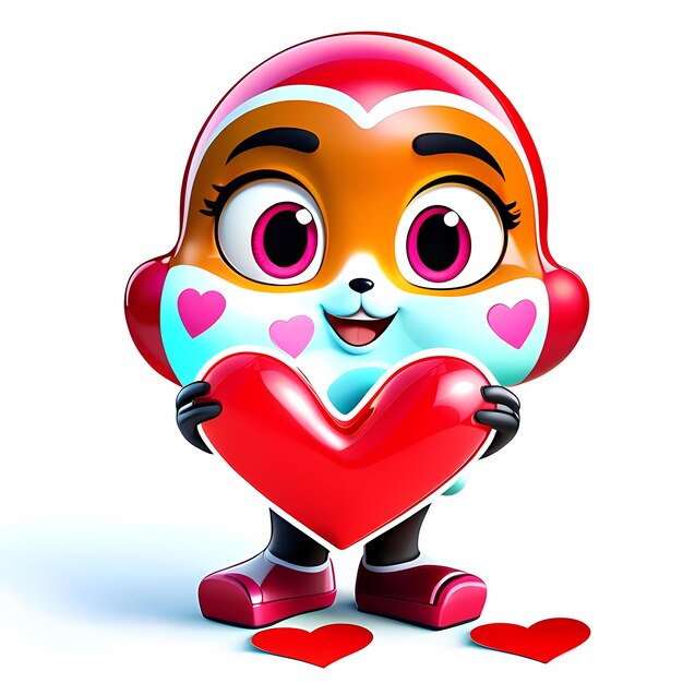 Наклейки в форме сердца 3D-сердца с различными рисунками в виде сердца наклейки стиля мультфильмов