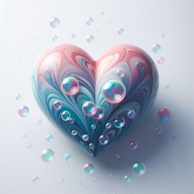 heart soap bubbles