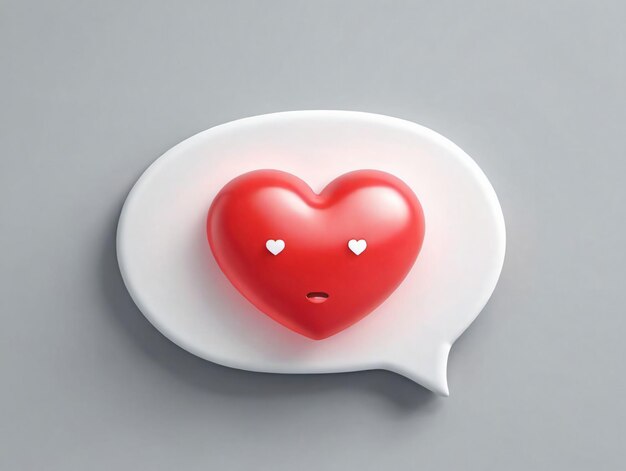 A heart in a speech bubble