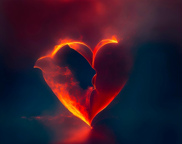 A heart that has the word love on it