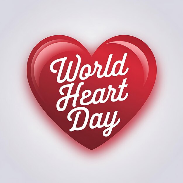 a heart that says world day in white letters