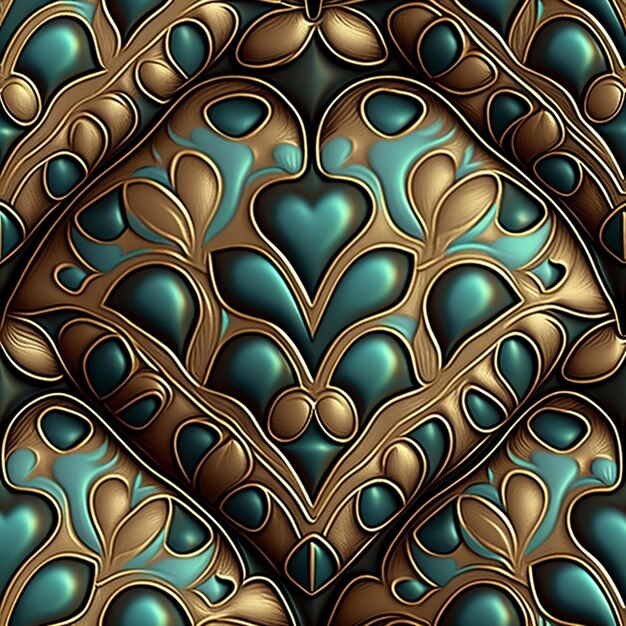 Heart themed pattern background