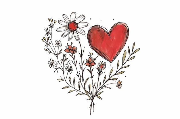 Foto un cuore per il giorno di san valentino un modello di cartolina romantica