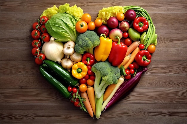 A heart of vegetables