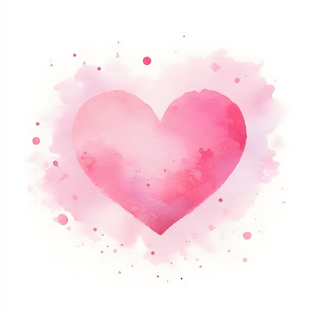 Иллюстрация сердца акварелью сердца
