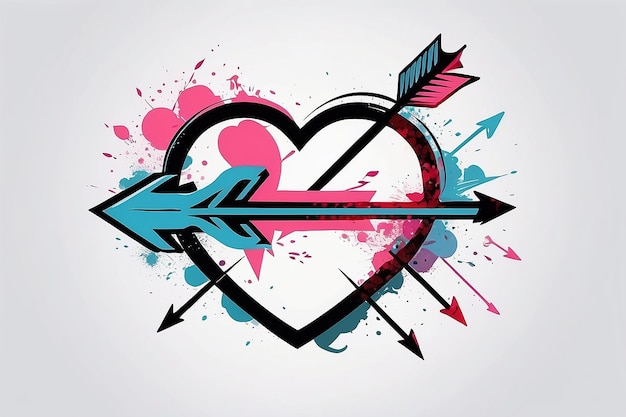 Photo heart with arrow