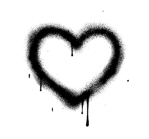 a heart with black ink on it and the word love on it