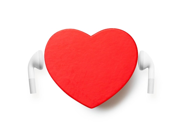 Photo heart with headphones