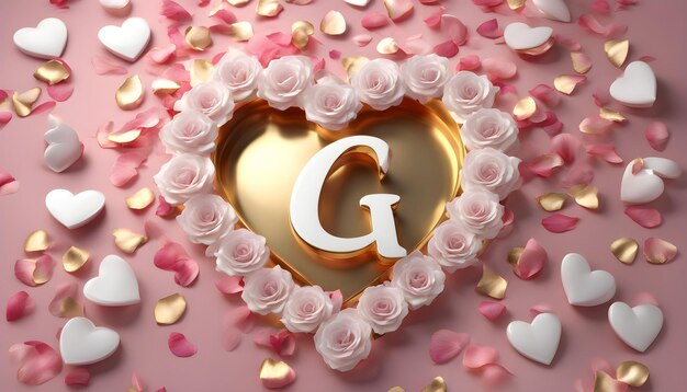 Photo a heart with the letter g on it