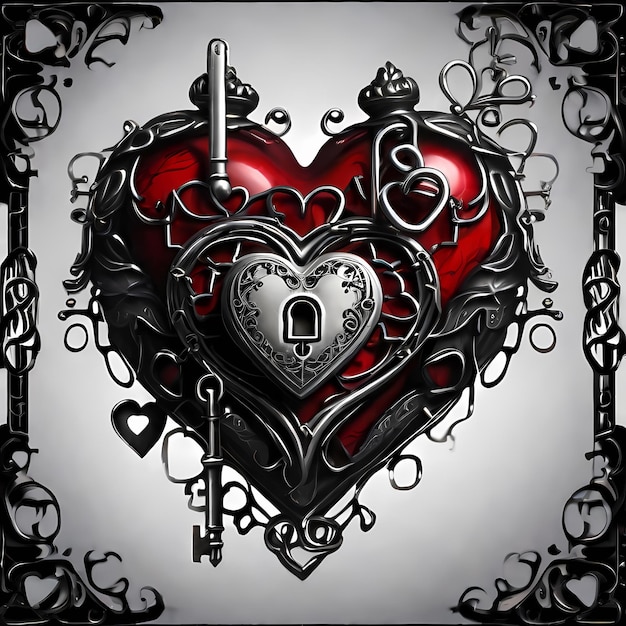 Heart With Lock and Key