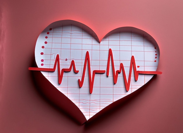 의료 개념이 있는 의료 기기가 있는 심장