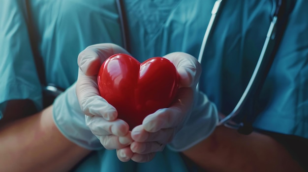 Photo a heart with a person holding it