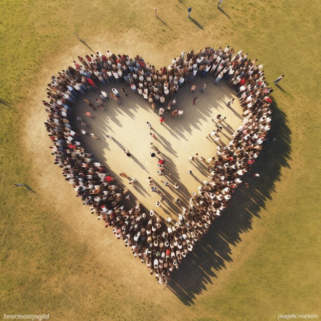 Foto un cuore con sopra una persona che dice 