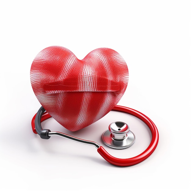 heart with stethoscope