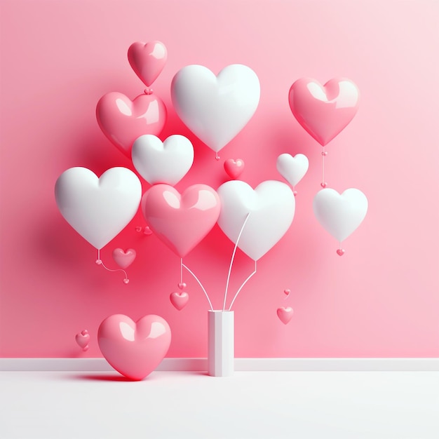 Heart with Valentine background