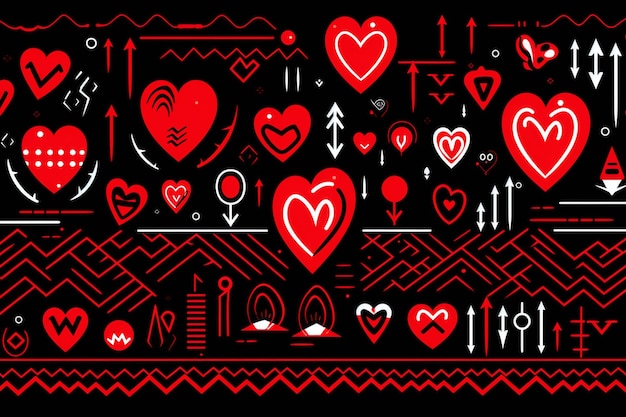 Heartbeat-element in doodle-stijl