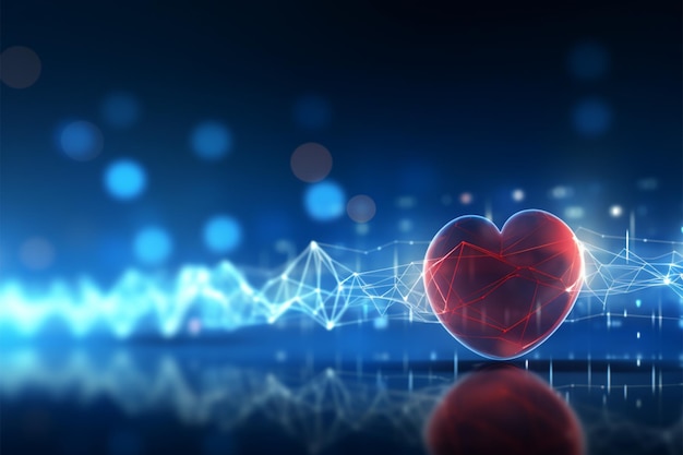 Heartbeat themed medical background visually striking for healthcare presentations