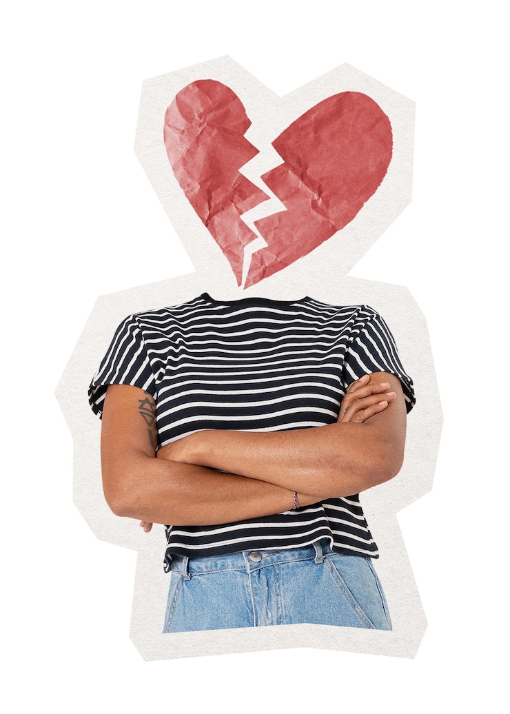 Foto heartbroken png vrouw droevige geestelijke gezondheid remixed media transparante achtergrond