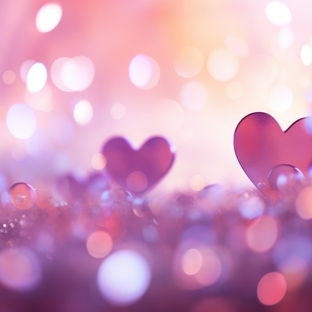 Heartfelt Delight Exquisite Pink Pastel Bokeh Background