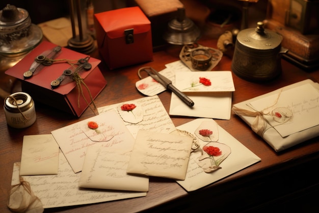 Фото Сердечные рукописные любовные письма и открытки на день святого валентина
