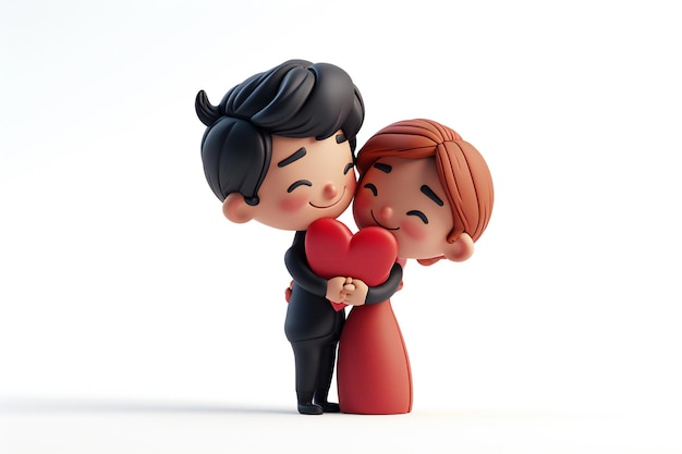 Heartfelt Pixels Couples Animated Bliss in Blender