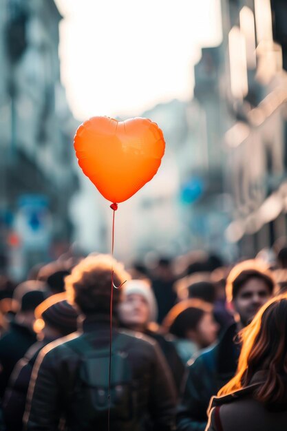 Heartfelt Radiance Spreading Joy in Crowd