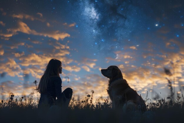 Сердечная Серенада Человек-Собака и Генеративный ИИ Звездного Неба