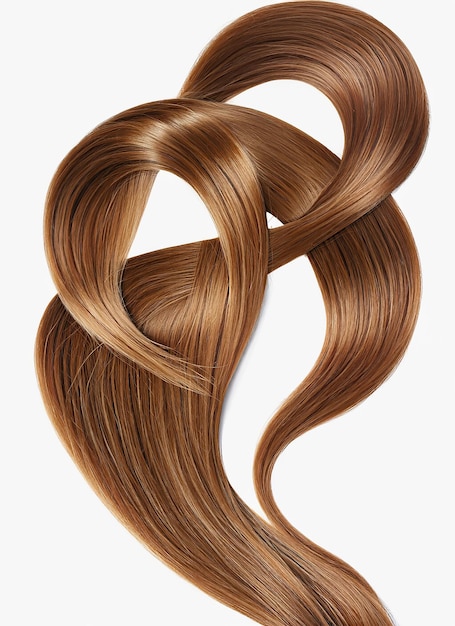 Heartfelt Tresses Brown Hair Forming Love's Shape Valentine's day