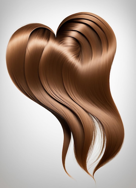 Фото Сердечные косы коричневые волосы формируют форму любви день святого валентина