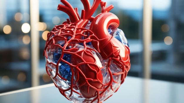 Сердечные видения захватывающее путешествие через 3D стилизованные сердца Генеративный ИИ