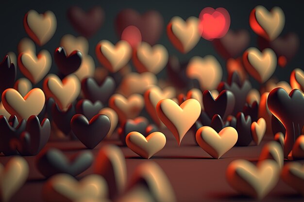 Photo hearts 3d background texture. valentin