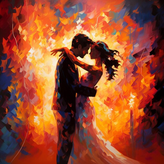 Hearts Ablaze Vows Illuminated by Fiery Passion