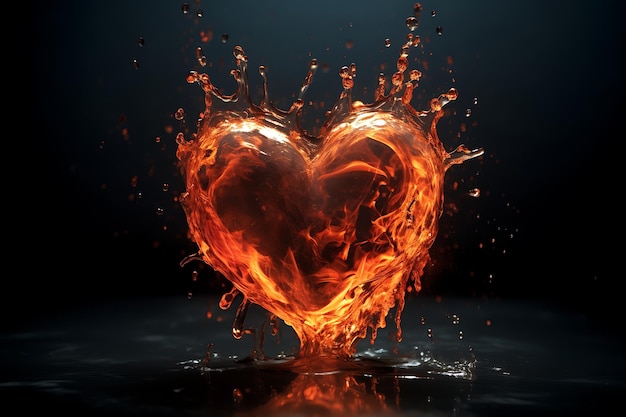 Hearts aflame love images