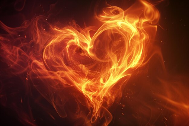 Hearts Aflame Red Wallpaper