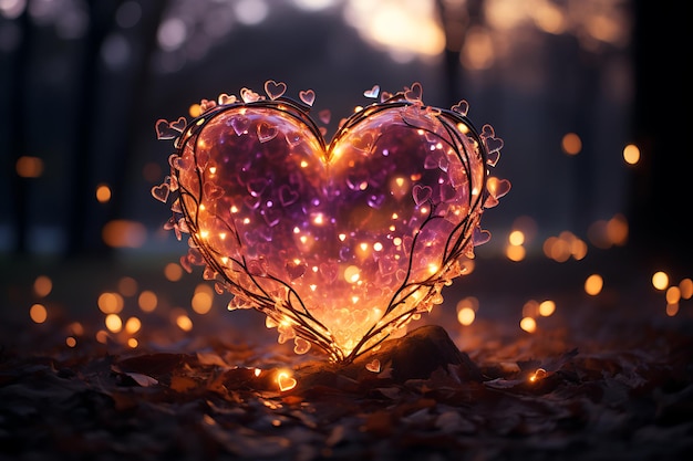 Hearts aglow valentines radiant love valentine photo