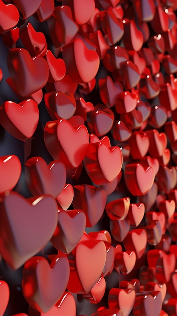 Photo hearts appreciation and love theme 3d