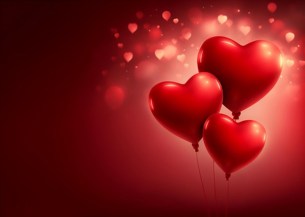 Hearts background. happy valentine's day. bokeh lights
backdrop, valentine's day. generate by ai.