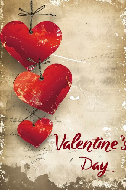 Foto cuori bellissimo sfondo e tag con il testo san valentino