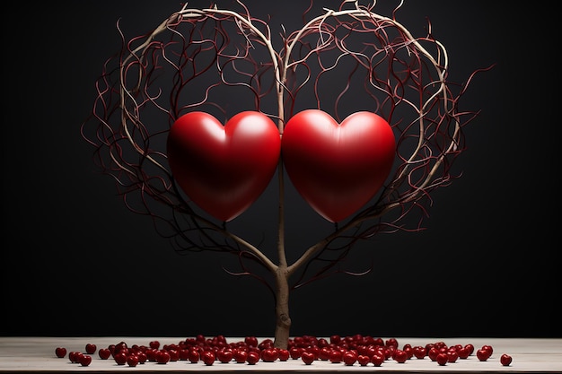 Hearts entwined valentines day unity valentine photo