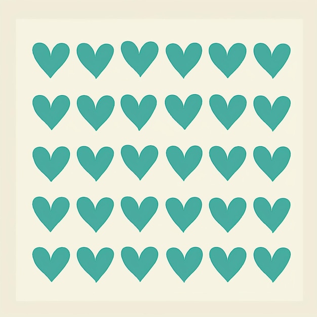 Photo hearts illustartion design sheet