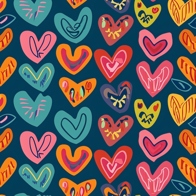 hearts pattern valentines day