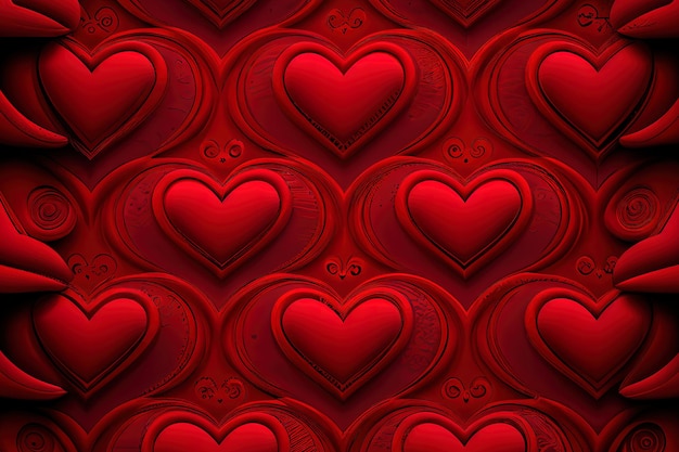 Photo hearts pattern