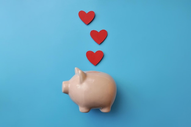 Hearts in the piggy bank A symbol of protection and preservation of love