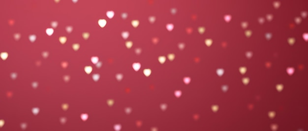 Hearts on a pink background beautiful blurred background for valentines day congratulations and wishes copy spase