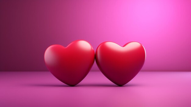 hearts on a pink background