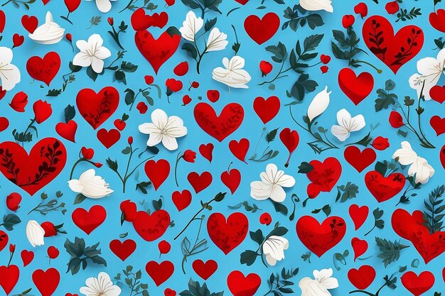 Photo hearts seamless pattern love shape pattern design heart love seamless pattern background