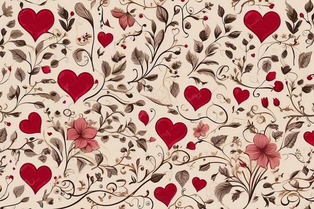 Photo hearts seamless pattern love shape pattern design heart love seamless pattern background