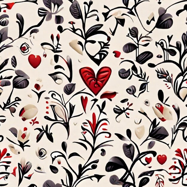 Photo hearts seamless pattern love shape pattern design heart love seamless pattern background