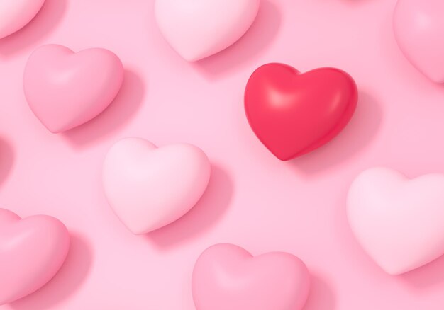 hearts seamless pattern on pink background for happy mother39s or valentine39s day greeting card design