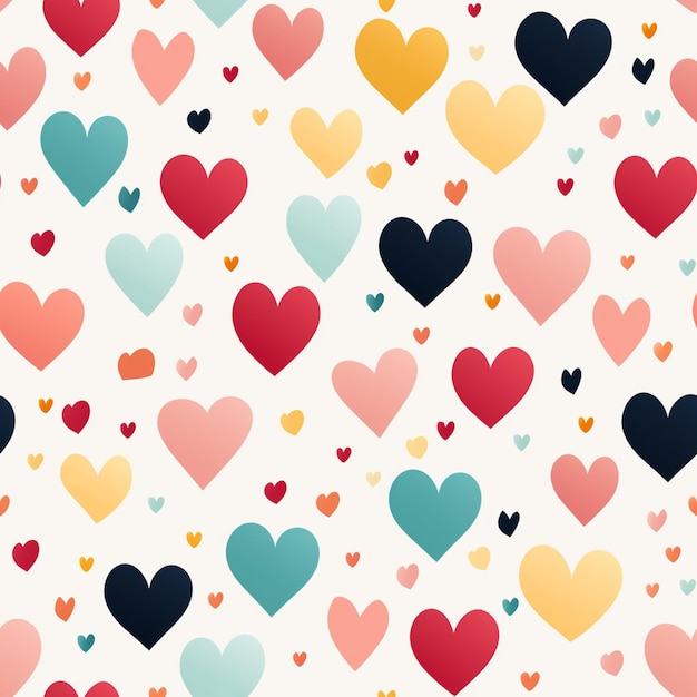 Photo a hearts seamless pattern